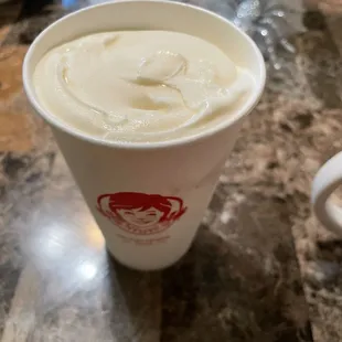 The delicious junior vanilla frosty