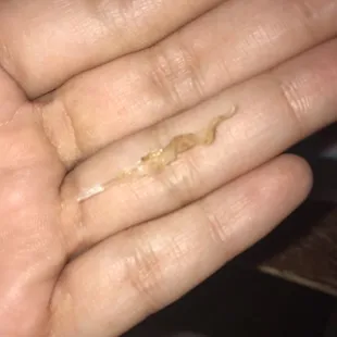 Customer service was good. The only thing they need to work on is keeping hard plastic out of their food.I almost swallowed this