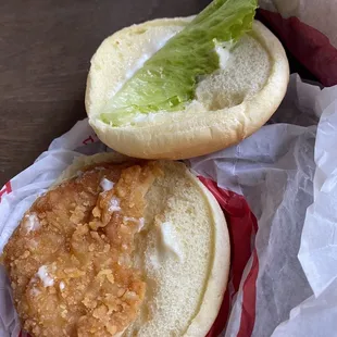 My sandwich after I unwrapped it.