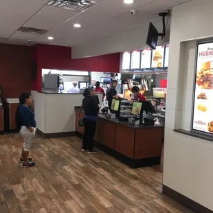 customers in a fast food restaurant