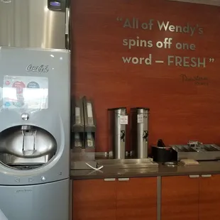 a coffee machine in a coffee shop