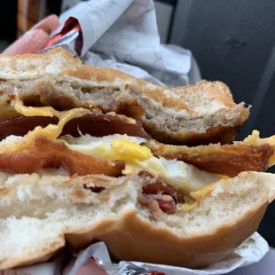 Breakfast Baconator Sandwich