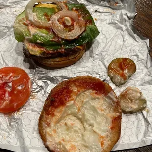 Just pick up a Dave burger combo and this is what we got, a hair in the burger.