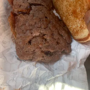 16$ down the drain raw meat not well done