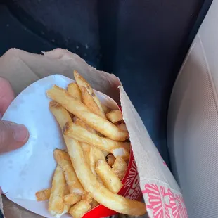 Luke warm fries, ugh!