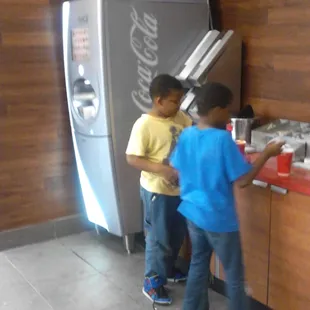 New drink fountain machines.