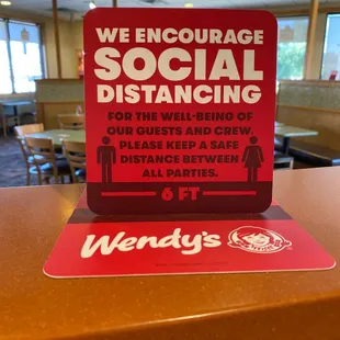 Social distancing signs