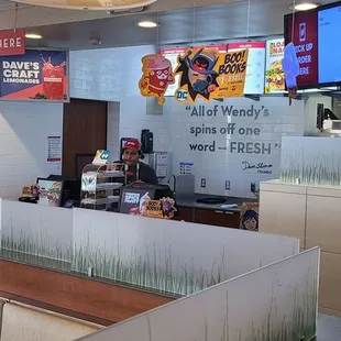 the inside of the restaurant