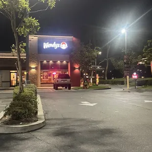 Parking lot view of Wendy's