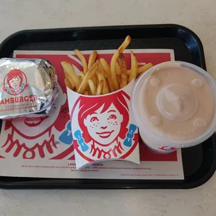 son of a baconator combo with fries &amp; chocolate frosty