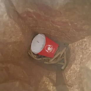 Asked for a small combo and got a jr fry