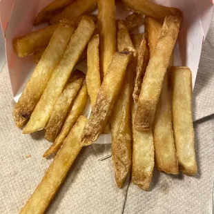 french fries in a paper bag