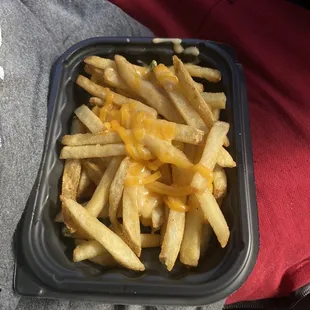 New &quot;queso&quot; fries . Had shredded cheese and barely any at that ‍