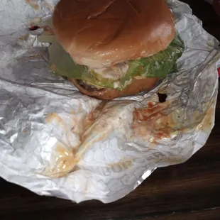 Dave&apos;s double. Very messy