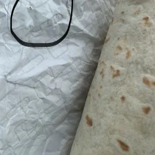 Bug crawling in the Grilled Chicken Wrap