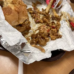a plate of food on a table