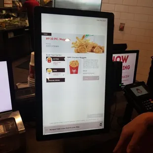 a menu displayed on a computer screen