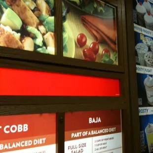 a menu for the restaurant
