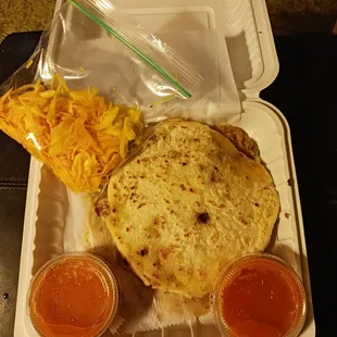 Papusas special (also includes a can of soda. $6.99)