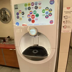 a water dispenser in a restaurant