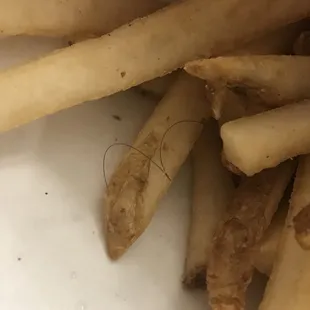 Piece of hair in my food.