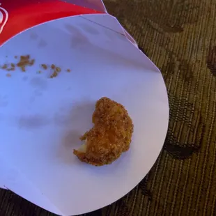 Half eaten nugget