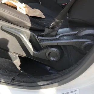 the inside of a car