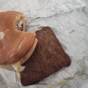 Sausage patty after ordering without.