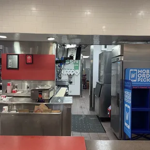 the kitchen of the restaurant