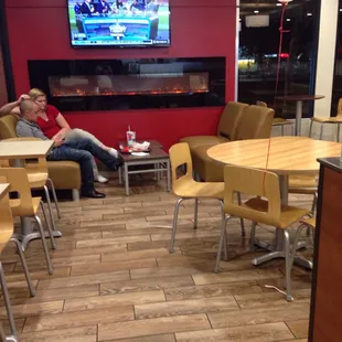 Fire place in Wendy's???