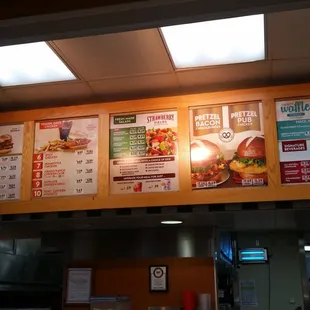 the menus of the restaurant