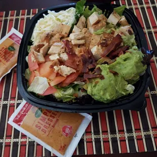 Southwest bacon avocado salad. Bomb!