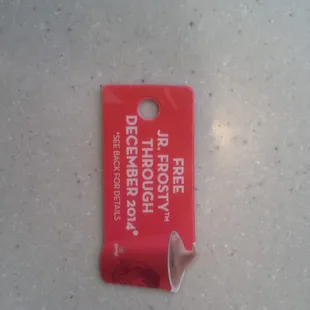 $1for a year of free frostys!!!!