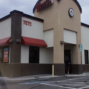 the front of the restaurant