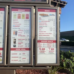 6/22/23 (thu): Drive-thru menu 3 of 3