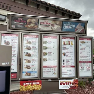 Drive-thru Menu