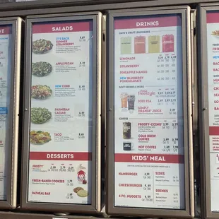 6/22/23 (thu): Drive-thru menu 2 of 3
