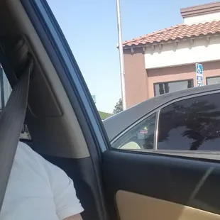 Me and another car waiting 14 mins and counting for our mobile orders