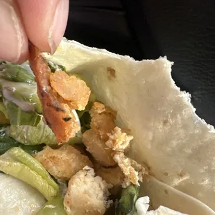 Grilled chicken wrap. Lack of customer service, the lack of customer value, and no care to provide good work ethic..