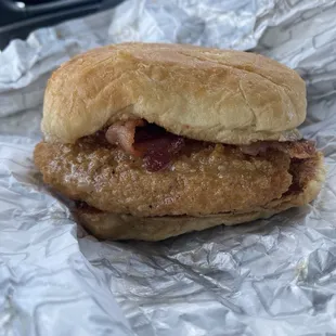 Maple bacon chicken croissant