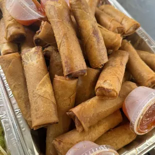 Pancit lumpia Party tray!‍ So good!