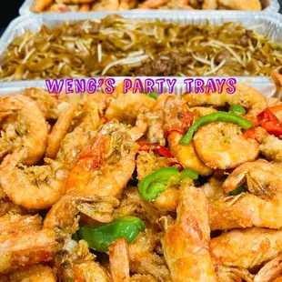 Prawn salt and pepper Beef chow fun