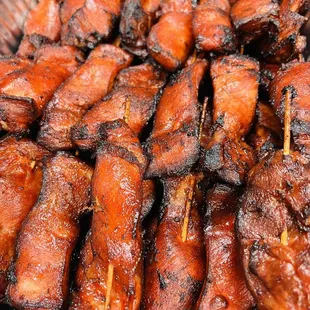 Teriyaki chicken skewers