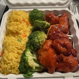 Orange Chicken Combination Platter...delicious!