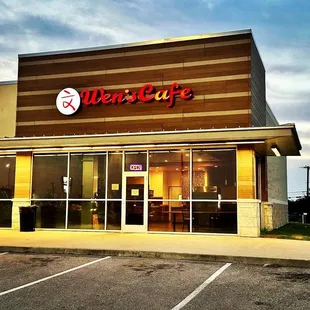the front of the restaurant
