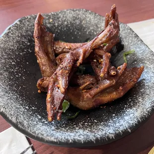 Duck feet skewers