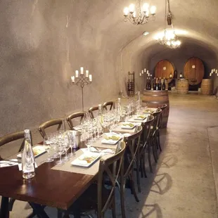 The Wente cave all set up for our party!