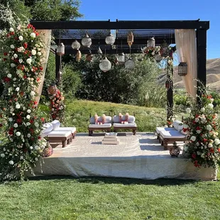 Outdoor Indian Wedding Ceremony &amp; Mandap Decor in Livermore