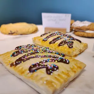 pastries on a table