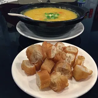 Seafood Pumpkin Congee Breakfast